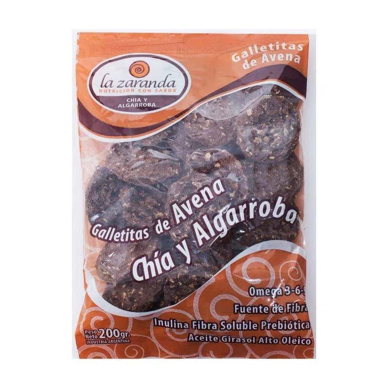 Galletitas de Algarroba y Naranja Sin Azúcar x 200gr LA ZARANDA