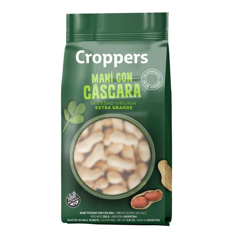 Maní con cáscara Croppers x 310grs