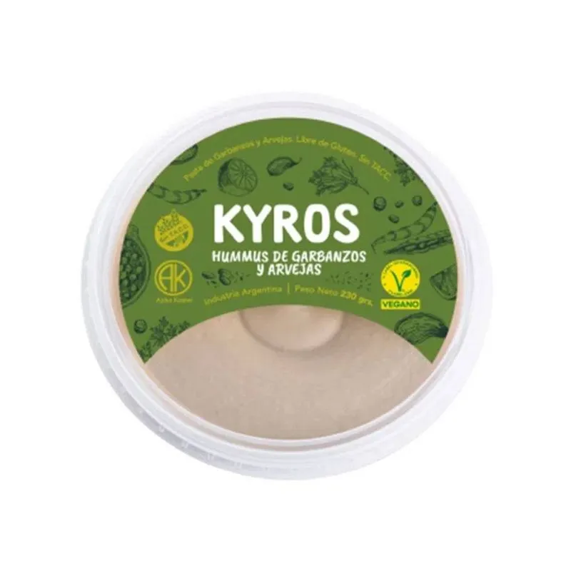 Hummus de Garbanzo y Arvejas Kyros x 230gr