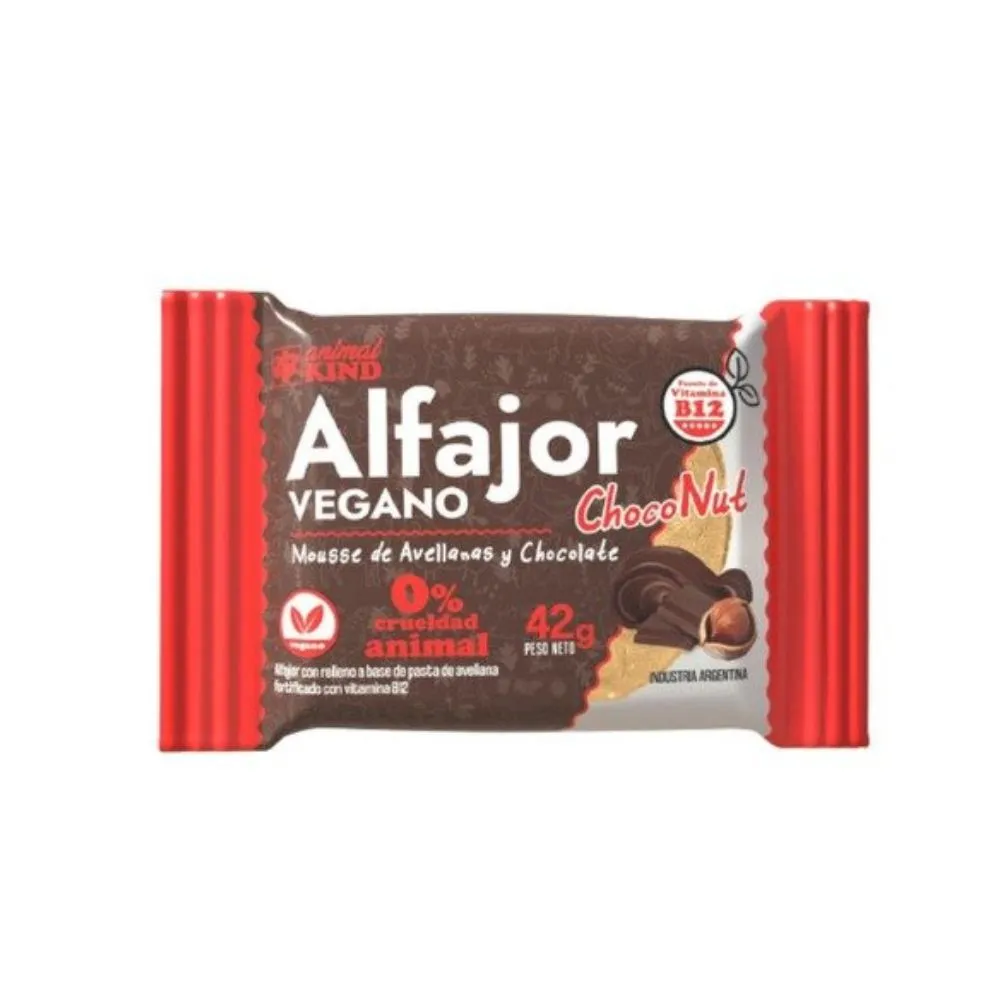 Alfajor Vegano Mousse de Avellanas y Chocolate (Animal Kind)