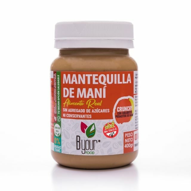 Mantequilla de Maní Super Crunchy x 400gr BYOUR FOOD