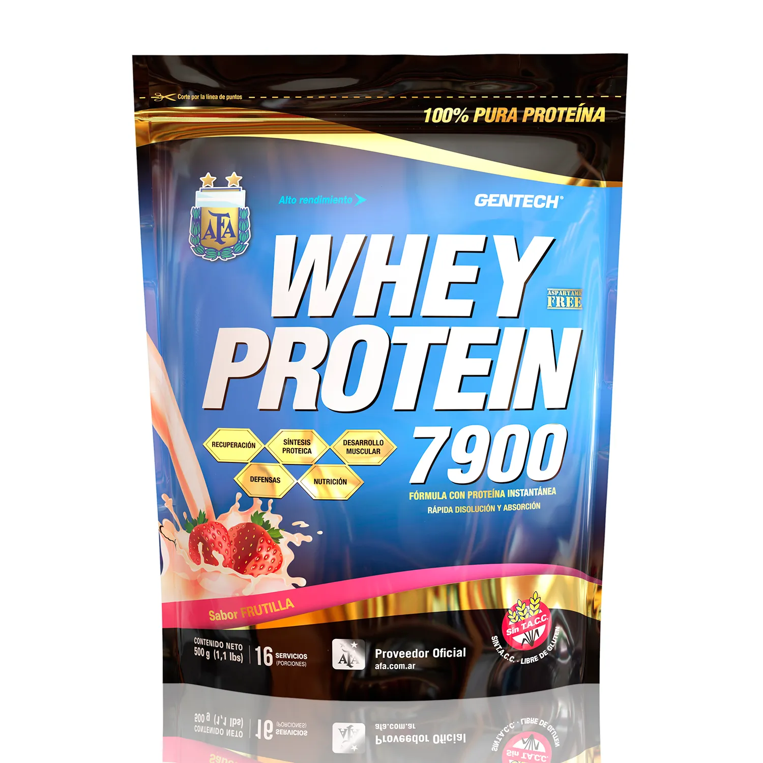 Whey Protein 7900 Frutilla Sin Tacc Gentech x 500gr