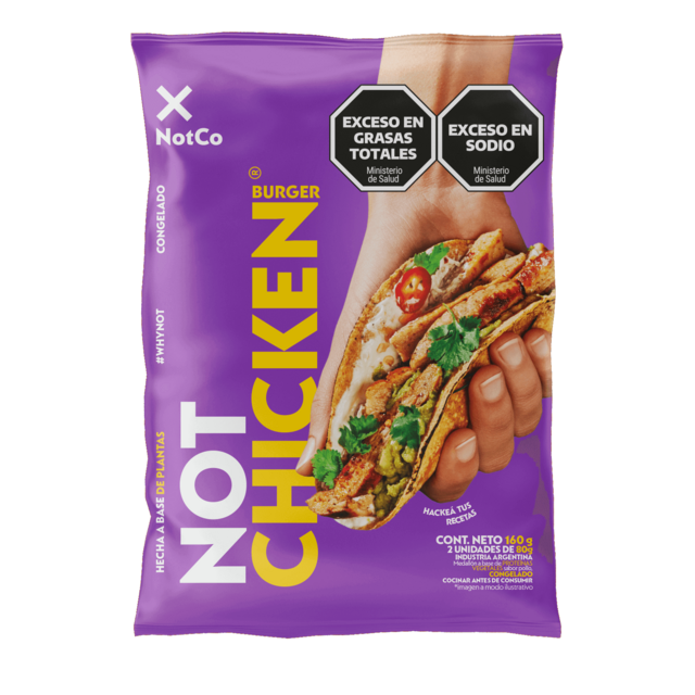 Not Chicken Burger Hamburguesa Vegana x 200gr NOTCO