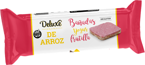 Galletas de Arroz Bañadas con Frutilla Sin Tacc Deluxe x 115gr