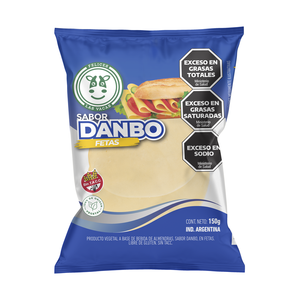 Queso Vegano Sin Tacc sabor Dambo en Fetas Felices las Vacas 200gr