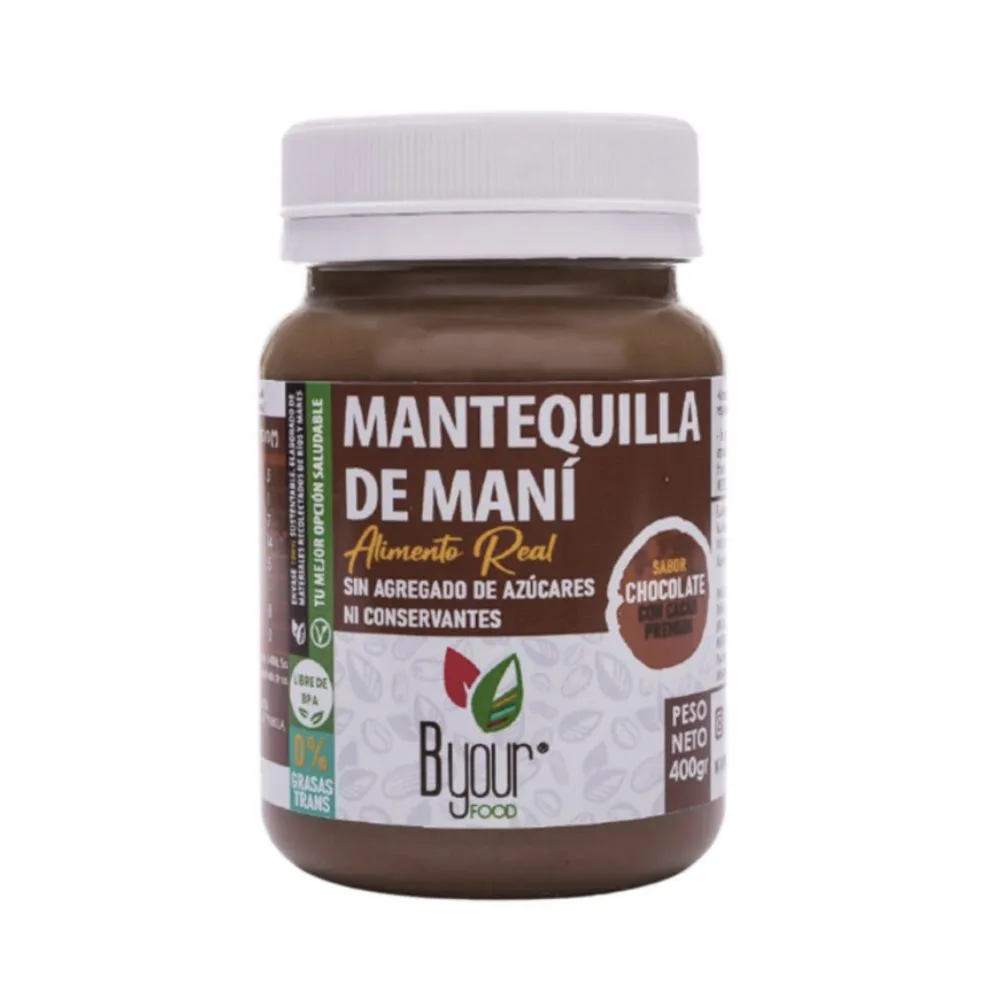 Mantequilla de Maní con Chocolate x 400gr BYOUR FOOD