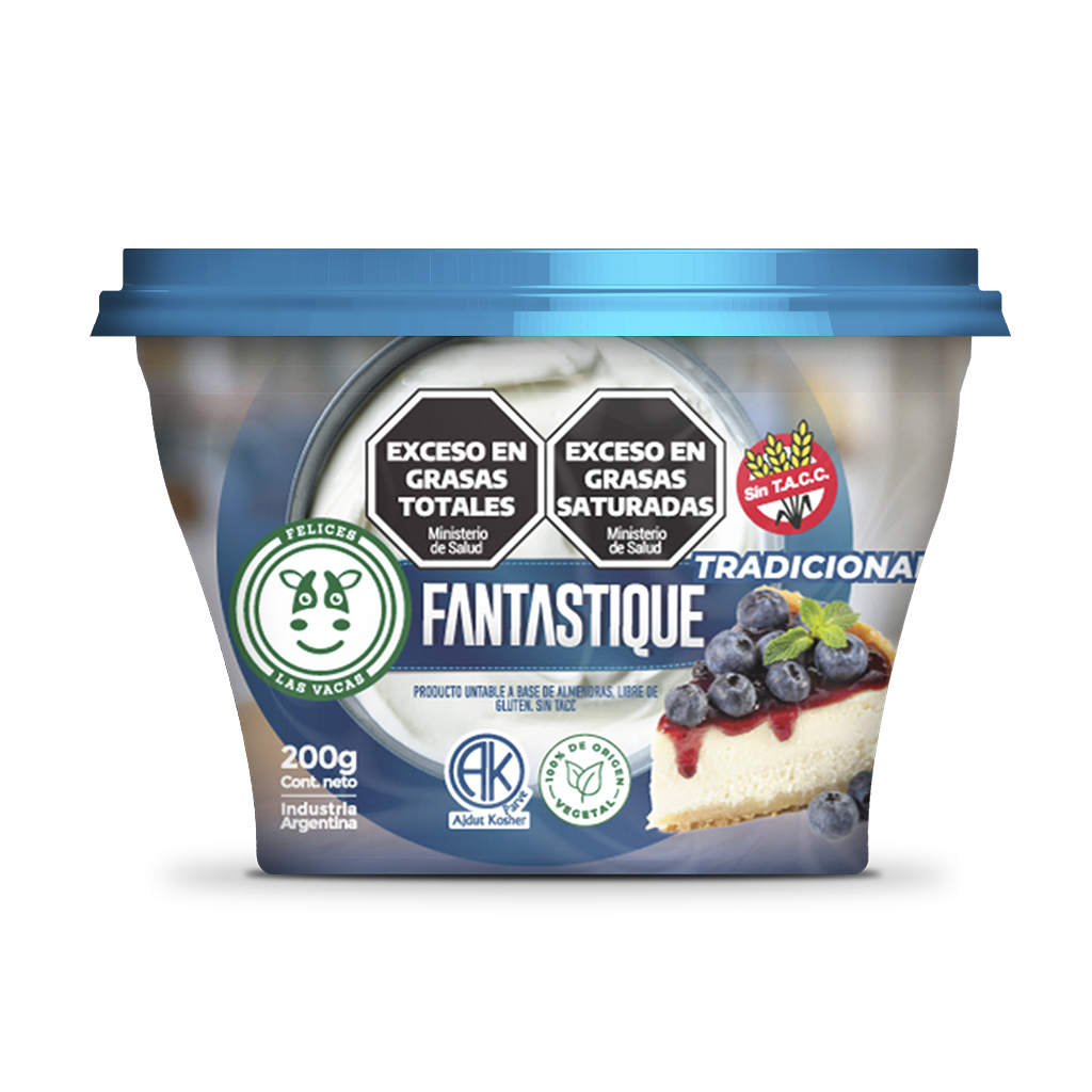 Untable de Almendras Vegano Sin Tacc Fantastique Tradicional Felices las Vacas x 200gr