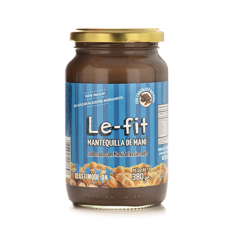 Mantequilla de Maní Sabor Chocolate x 380 Gr (Le-Fit)