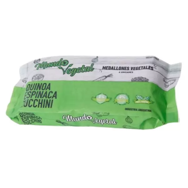 Medallones de Quinoa Espinaca Zuchini x 4 Unidades MUNDO VEGETAL