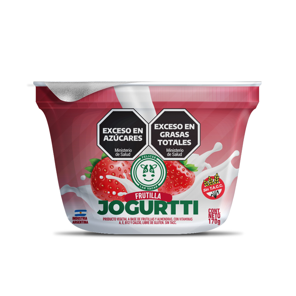 Yogur Vegano Sin Tacc sabor Frutilla Felices las Vacas x 170gr