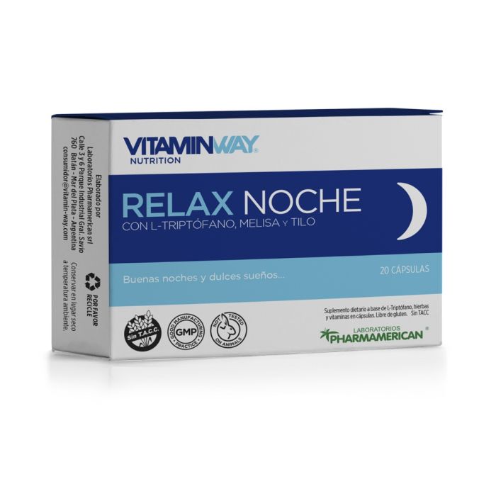 Relax Noche x 20 cápsulas PHARMAMERICAN VITAMIN WAY