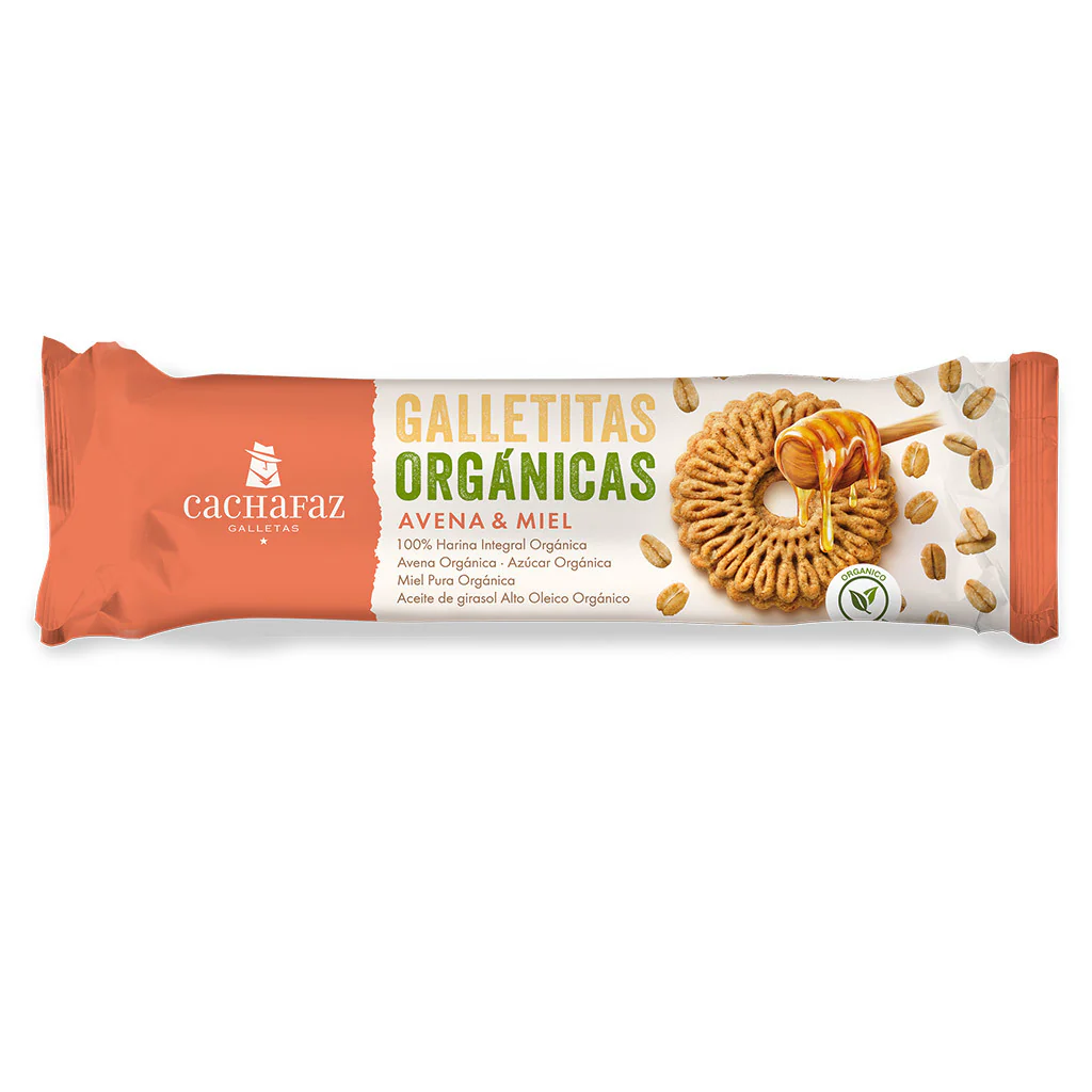 Galletitas Orgánicas de Avena y Miel x 170 Gr (Cachafaz)