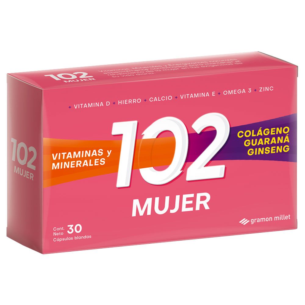 102 Plus MUJER x 30 Comprimidos Gramon Millet