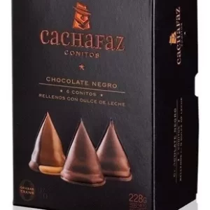 Caja de Conitos de Chocolate relleno con Dulce de Leche x 6 Unidades CACHAFAZ