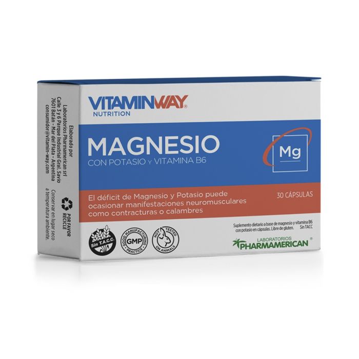 Magnesio x 30 cápsulas PHARMAMERICAN VITAMIN WAY