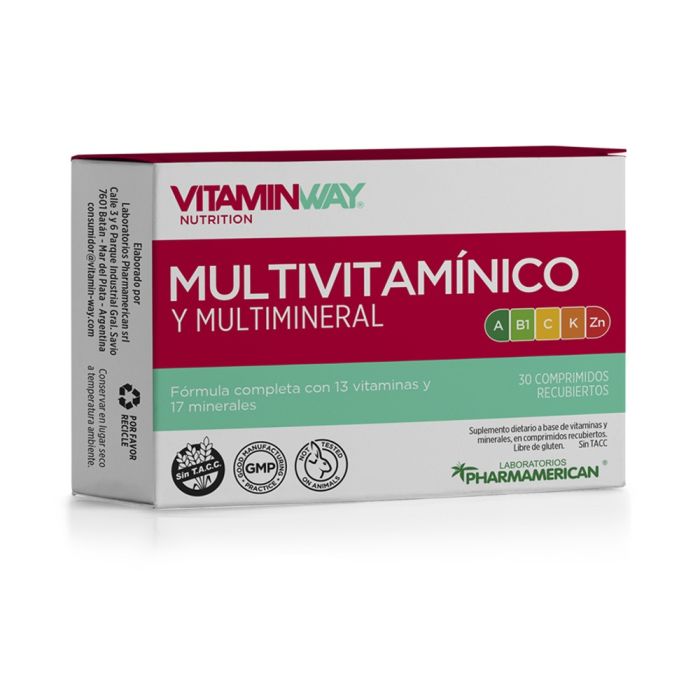Multivitaminico Y Multimineral x 30 cápsulas PHARMAMERICAN VITAMIN WAY