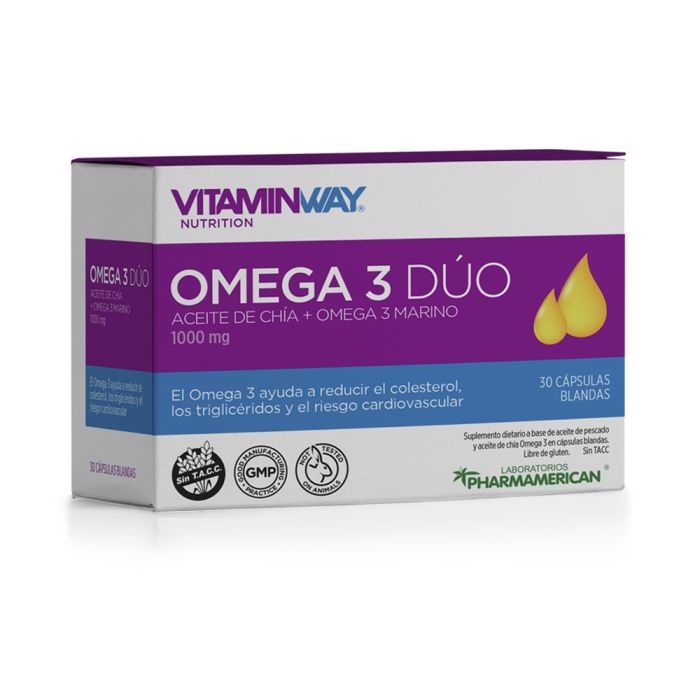 Omega 3 Duo x 30 cápsulas PHARMAMERICAN VITAMIN WAY