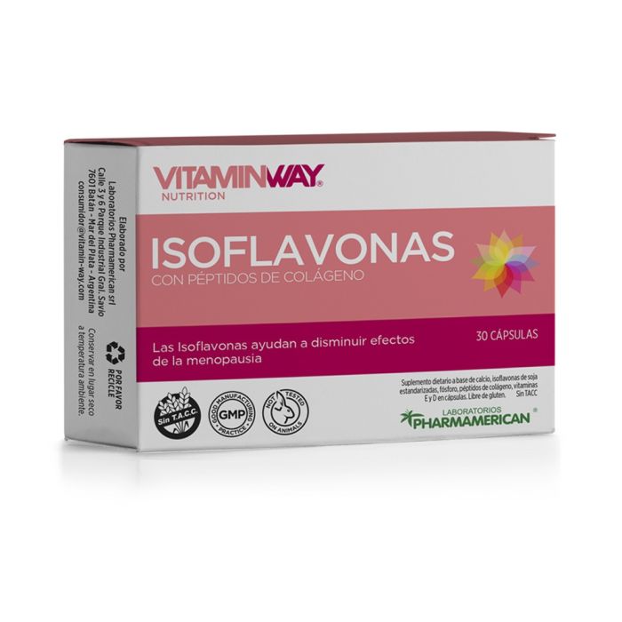 Isoflavonas Con Péptidos De Colágeno x 30 cápsulas PHARMAMERICAN VITAMIN WAY