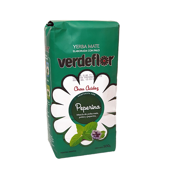 Yerba Mate Sabor Peperina X 500 Gr (Verdeflor)