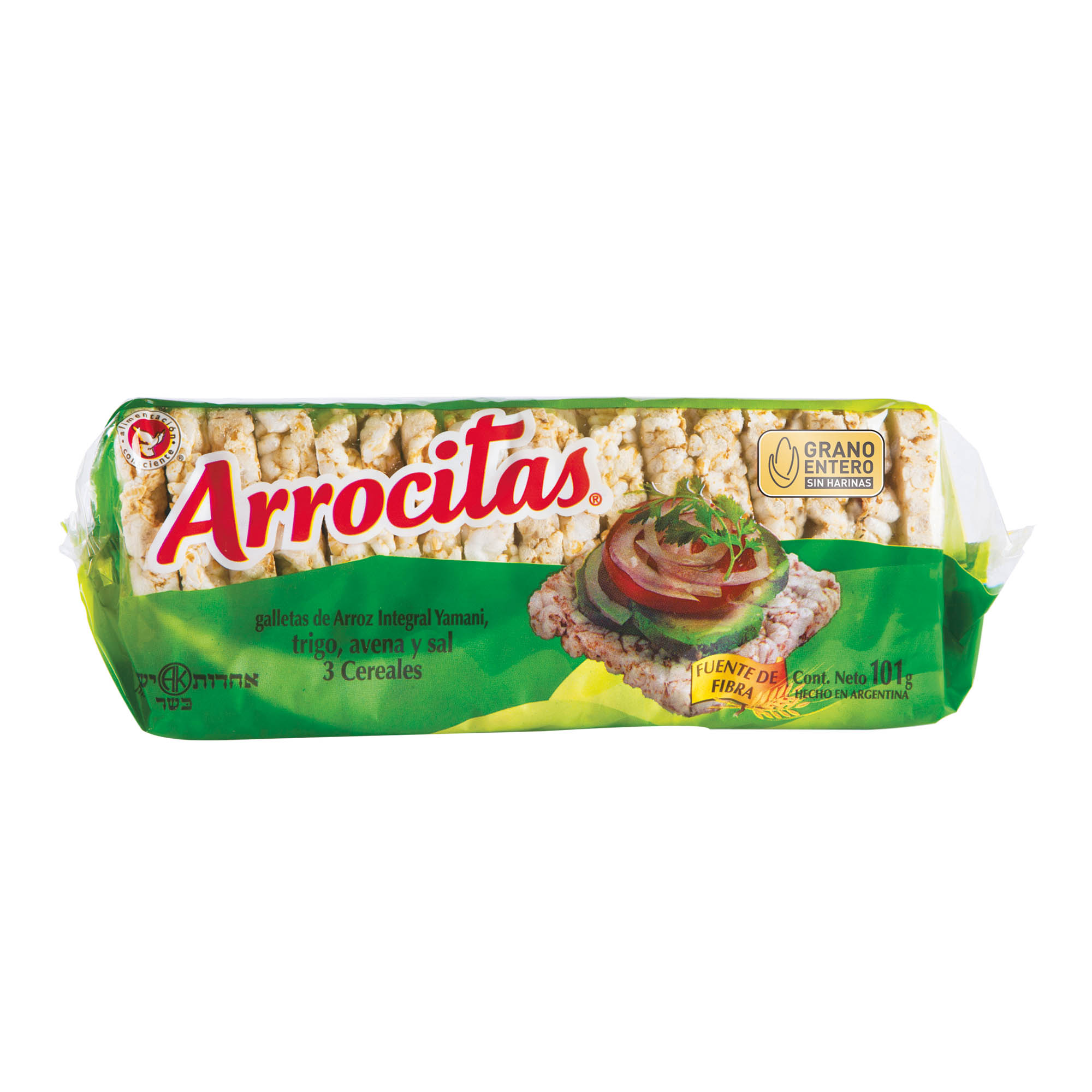 Galletas de Arroz Integrales 3 Cereales x 105gr ARROCITAS