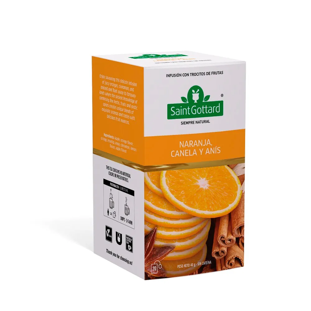 Té Naranja Canela Y Anís x 20 saquitos SAINT GOTTARD