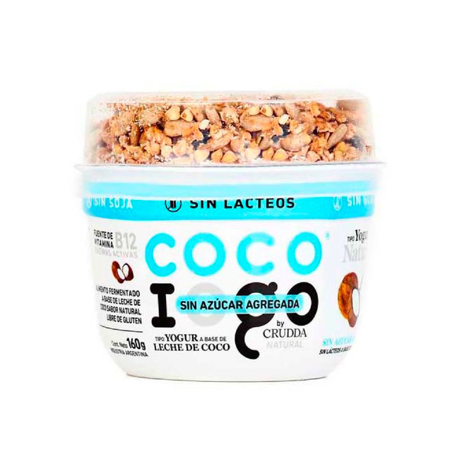 Yogur Leche De Coco Iogo Con Granola Natural Sin Azúcar x 160gr CRUDDA