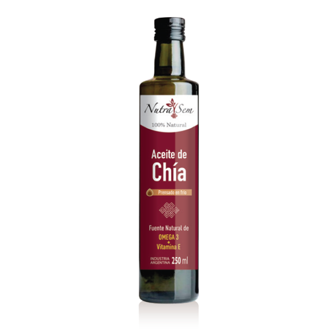Aceite de Chía Gourmet con Omega 3 Nutrasem x 250ml