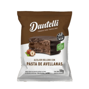 Alfajor Relleno de Pasta de Avellanas x 50gr Dantelli