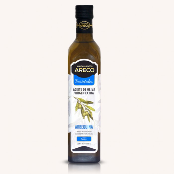 Aceite de Oliva Areco Extra Virgen Varietales Arbequina 500ml