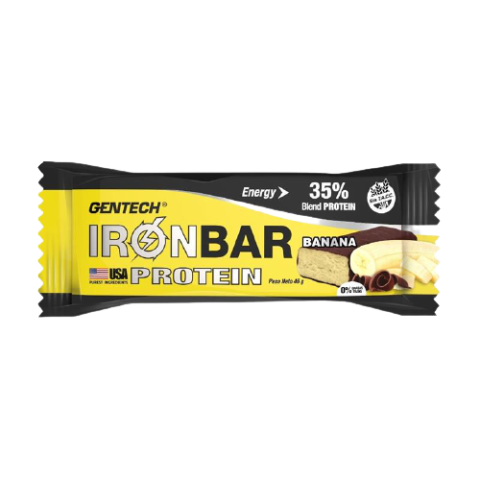 Barra de Proteina Sabor Banana Iron Bar Gentech x 46gr