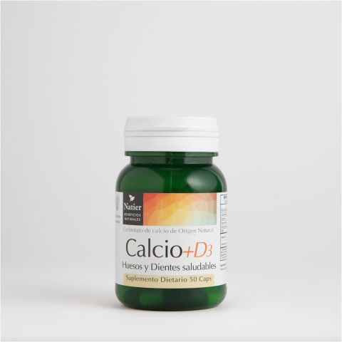 Calcio + Vitamina D3 x 50 cápsulas (Natier)