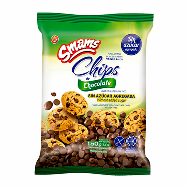 Chips de Chocolate sin Azúcar x 110gr SMAMS