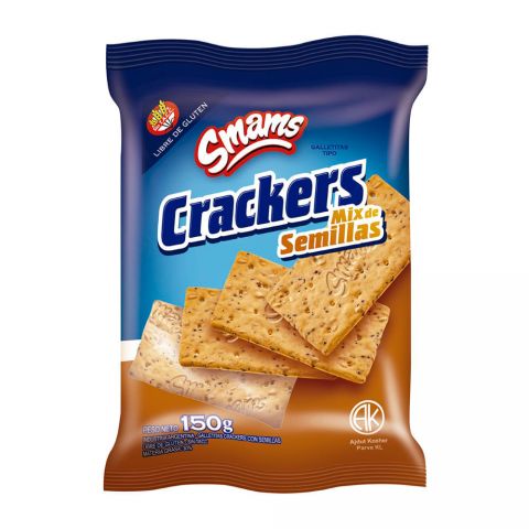 Crackers con Semillas Sin Tacc x 150 Gr (Smams)