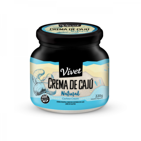 Crema de Cajú natural x 220 Gr (Vivet)