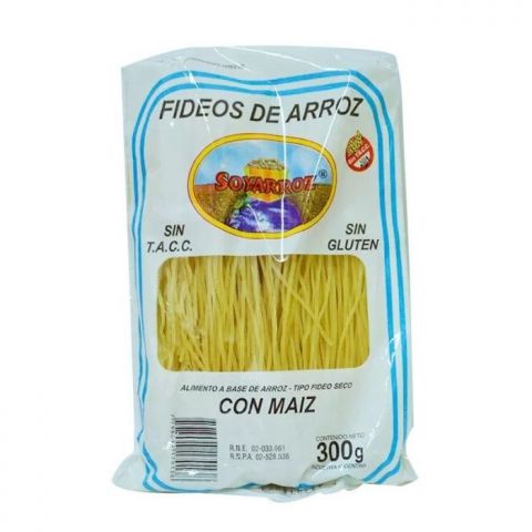 Fideos De Arroz Con Maíz Sin TACC Soyarroz x 300gr