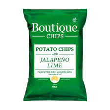 Chips de Papas Sin Tacc sabor Jalapeño y Lima Boutique x 65gr
