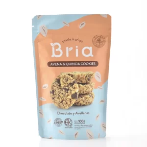 Snack sabor Chocolate y Avellanas Bria x 100gr