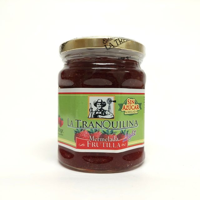 Mermelada con stevia sabor Frutilla x 330 Gr (La Tranquilina)
