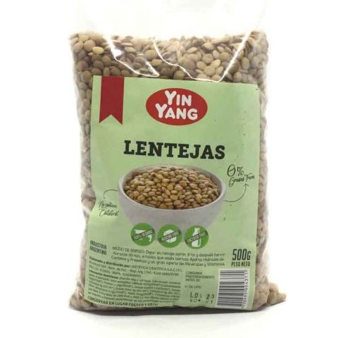 Lentejas Envasadas x 500 Gr (Yin Yang)