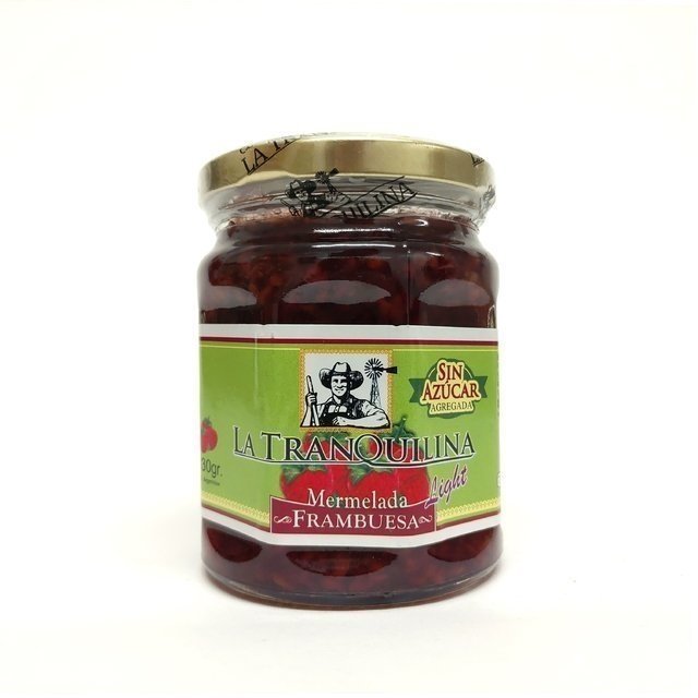 Mermelada con stevia sabor frambuesa x 330gr LA TRANQUILINA