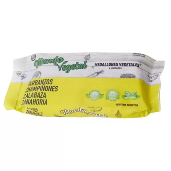Medallones Garbanzos hongos calabaza zanahoria x 4 Unidades MUNDO VEGETAL