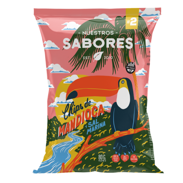 Yukitas chips de Mandioca y Sal Marina Nuestros Sabores x 80gr