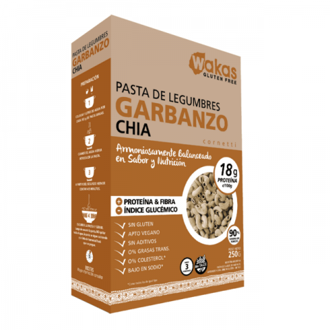 Pasta Legumbres Sin Tacc con Garbanzo Wakas x 250gr