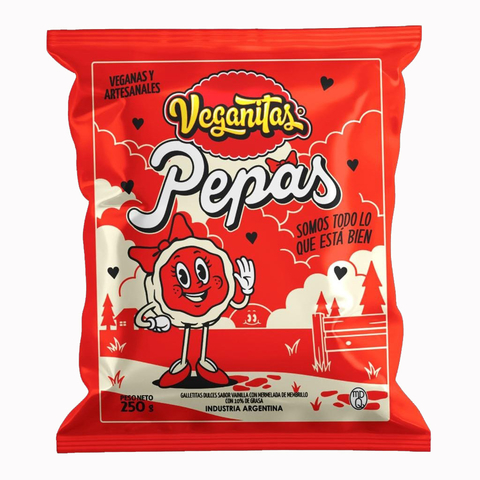 Pepas de Vainilla con dulce de Membrillo x 250 Grs VEGANITAS