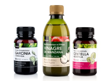 PLAN PERDIDA DE PESO: Garcinia, vinagre de manzana y centella asiatica