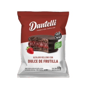 Alfajor Relleno de Dulce de Leche y Frutillas x 50 gr Dantelli