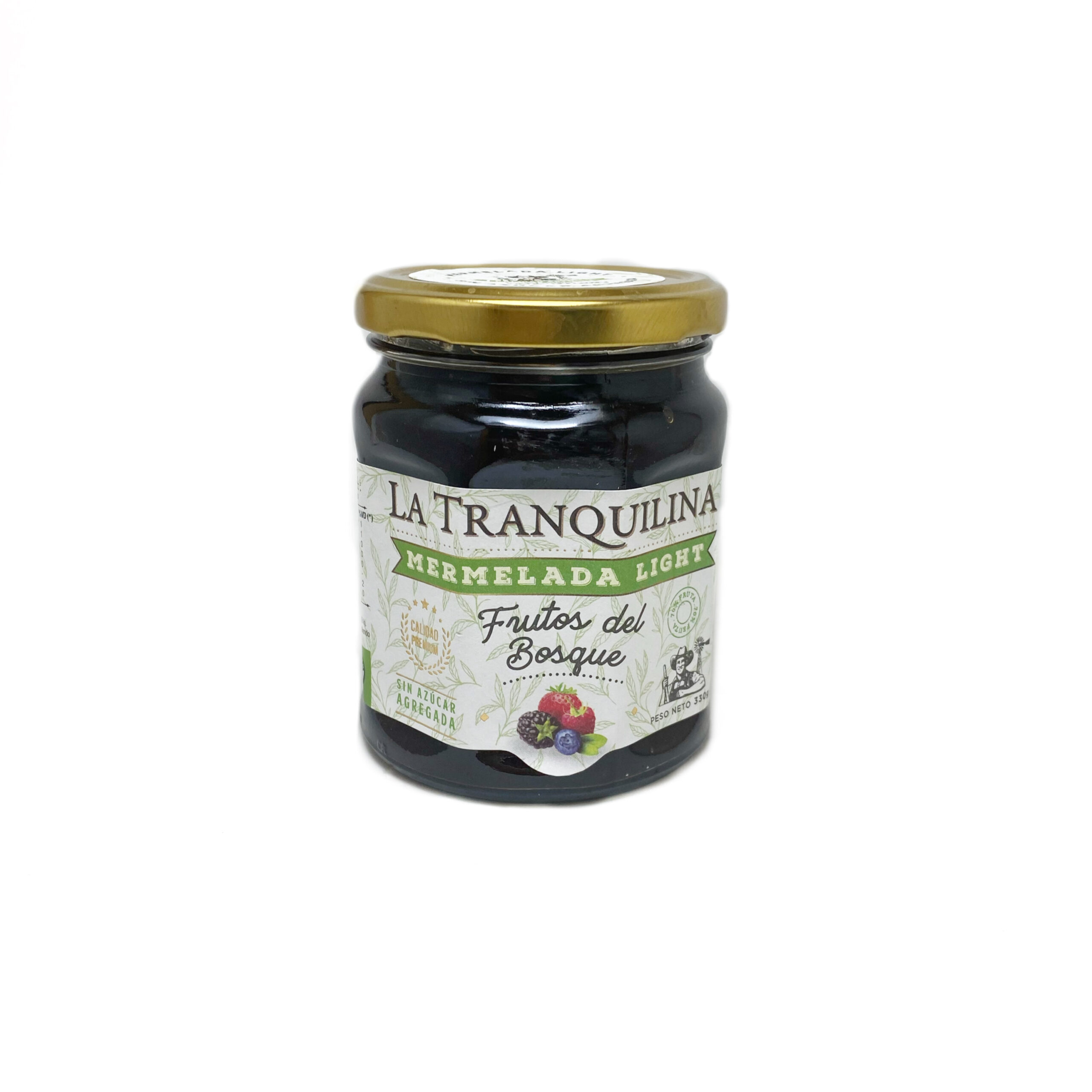 Mermelada con stevia sabor Frutos del Bosque x 330 Gr (La Tranquilina)