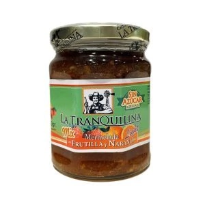 Mermelada con stevia sabor Frutilla y Naranja x 330 Gr (La Tranquilina)