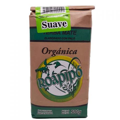 Yerba Mate Suave Orgánica Roapipo x 500gr