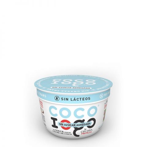 Yogur Leche de Coco Iogo Frutilla Sin Azúcar x 160 Gr (Crudda)